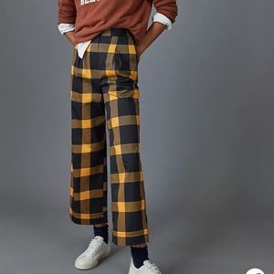 Anthropologie (Porridge) Cilla Plaid Wide-Leg Pants